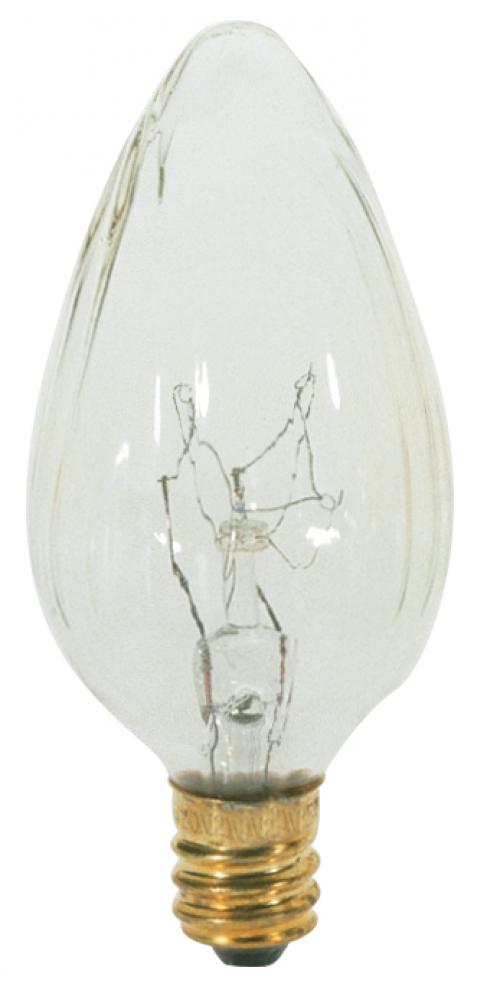 15 Watt F10 Incandescent; Clear; 1500 Average rated hours; 110 Lumens; Candelabra base; 120 Volt;