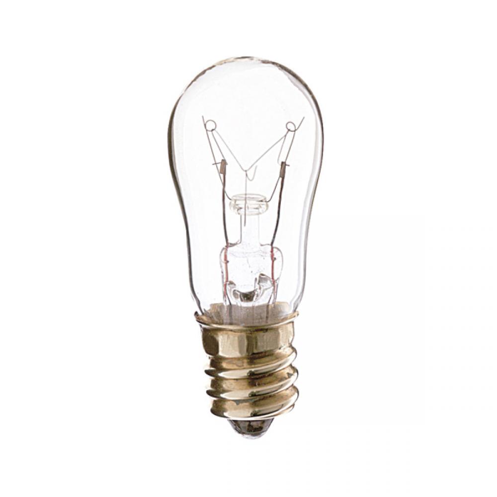 6 Watt S6 Incandescent; Clear; 1500 Average rated hours; 40 Lumens; Candelabra base; 48 Volt