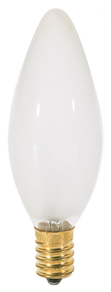 25 Watt BA9 1/2 Incandescent; Frost; 1500 Average rated hours; 220 Lumens; European base; 120 Volt;