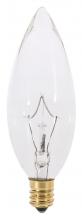 Satco Products Inc. A3684/TF - 60 Watt B10 Incandescent; Clear; 2500 Average rated hours; 642 Lumens; Candelabra base; 130 Volt;