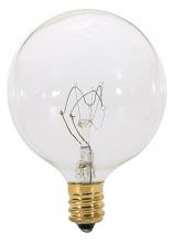 Satco Products Inc. A3923/TF - 40 Watt G16 1/2 Incandescent; Clear; 2500 Average rated hours; 360 Lumens; Candelabra base; 130