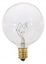 Satco Products Inc. A3931/TF - 60 Watt G16 1/2 Incandescent; Clear; 2500 Average rated hours; 642 Lumens; Candelabra base; 130