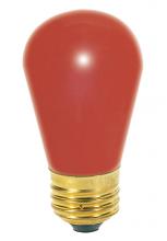 Satco Products Inc. S3961 - 11 Watt S14 Incandescent; Ceramic Red; 2500 Average rated hours; Medium base; 130 Volt
