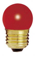 Satco Products Inc. S4511 - 7.5 Watt S11 Incandescent; Ceramic Red; 2500 Average rated hours; Medium base; 120 Volt; Carded