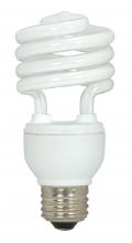 Satco Products Inc. S6273 - 18 Watt; Mini Spiral Compact Fluorescent; 5000K; 82 CRI; Medium base; 120 Volt; 3-pack