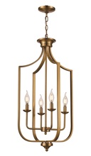 Trans Globe 11216 AG - Hillcrest 31.5-in. High Antique Gold 4-Light Cage Chandelier