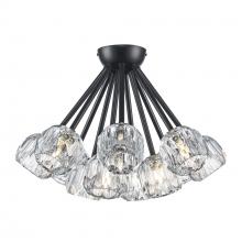 Trans Globe 11738 BK - Crystal Court 12 - Light Semi Flush Mount