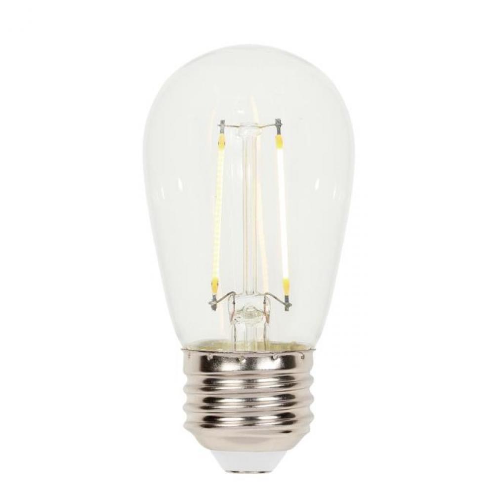 1W S14 Filament LED Clear 2700K E26 (Medium) Base, 120 Volt, Card