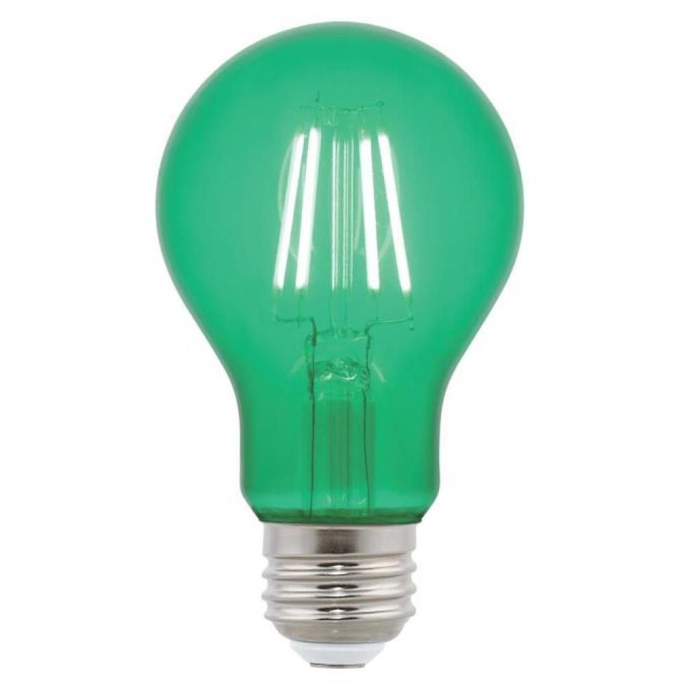 4.5W A19 Filament LED Green E26 (Medium) Base, 120 Volt, Box