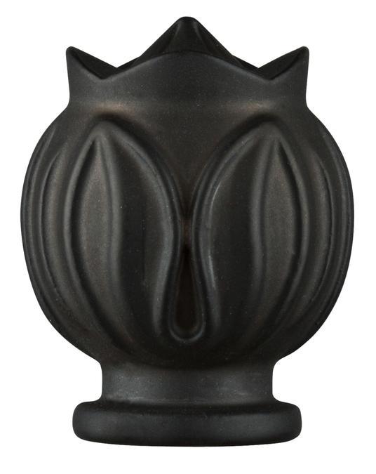 Semi Ornate Floral Lamp Finial Oil Rubbed Bronze Finish