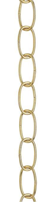 3' 11 Gauge Fixture Chain Polished Brass Finish