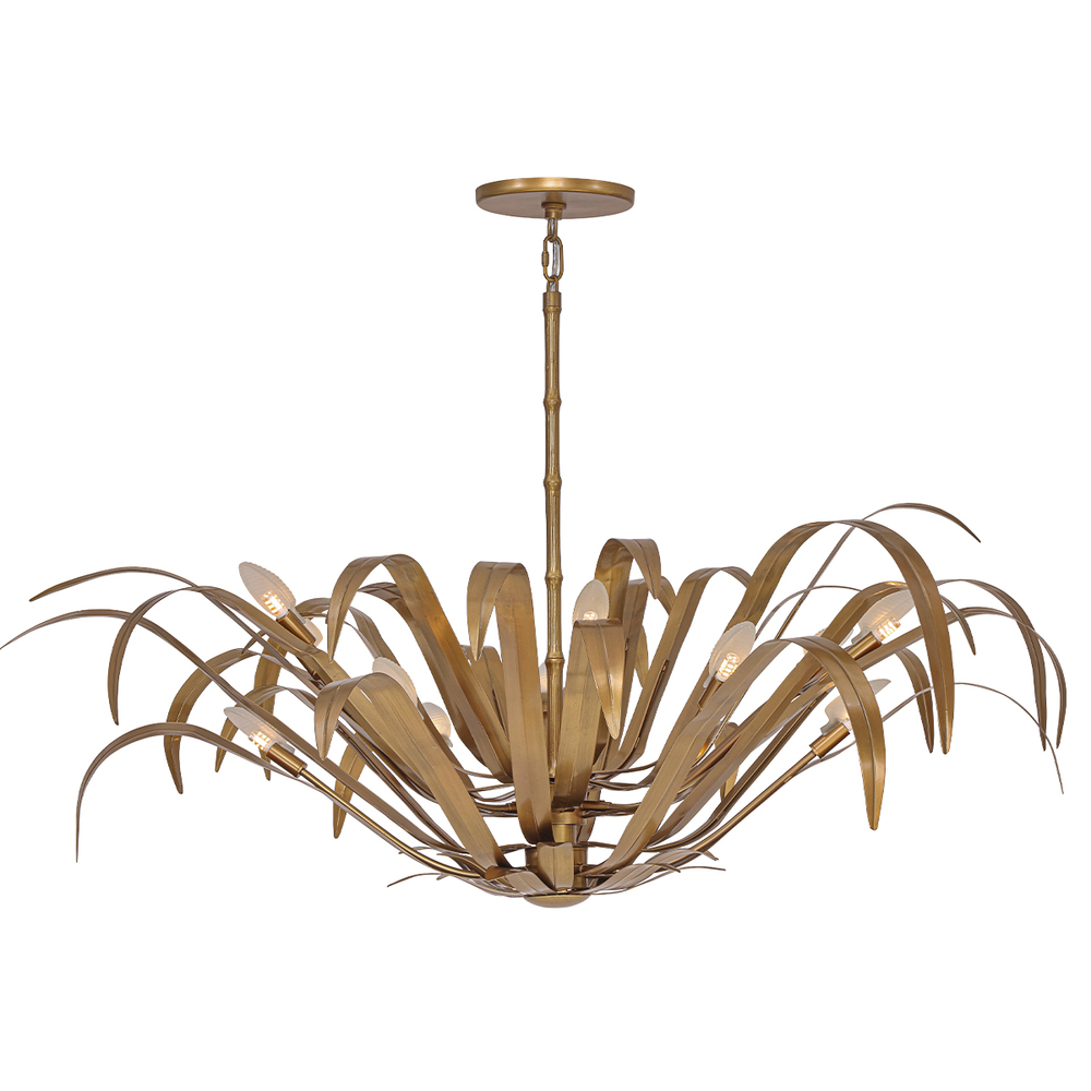 Kagra 12 Light Pendant in Brass