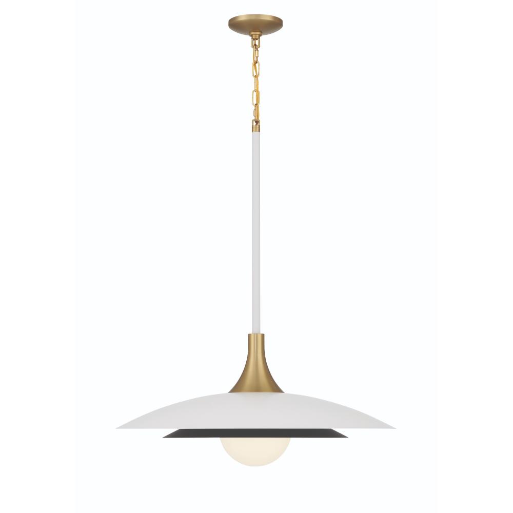 Welsh 1 Light 24" LED Pendant in White