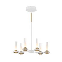 Eurofase 45712-029 - Torcia 12 Light Chandelier in White and Brass