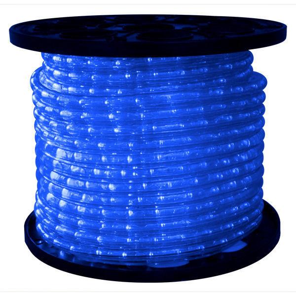 1/2"LED ROPE LT,150'RL,120V,1"SP VRT MT LED,UL,3' CUT,BLUE