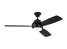 Visual Comfort & Co. Fan Collection 3IKDR52MBKD - Ikon 52-inch indoor/outdoor integrated LED dimmable ceiling fan in midnight black finish