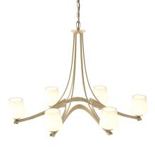 Hubbardton Forge 104106-SKT-86-GG0236 - Oval Ribbon 6 Arm Chandelier