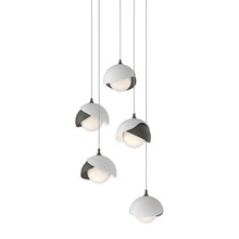 Hubbardton Forge 131125-SKT-LONG-07-02-GG0711 - Brooklyn 5-Light Double Shade Pendant