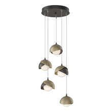 Hubbardton Forge 131125-SKT-STND-14-84-GG0711 - Brooklyn 5-Light Double Shade Pendant