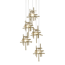 Hubbardton Forge 131128-SKT-LONG-86-YC0305 - Tura 5-Light Frosted Glass Pendant