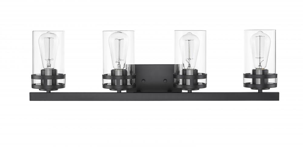 Lunden 4-Light Vanity Matte Black