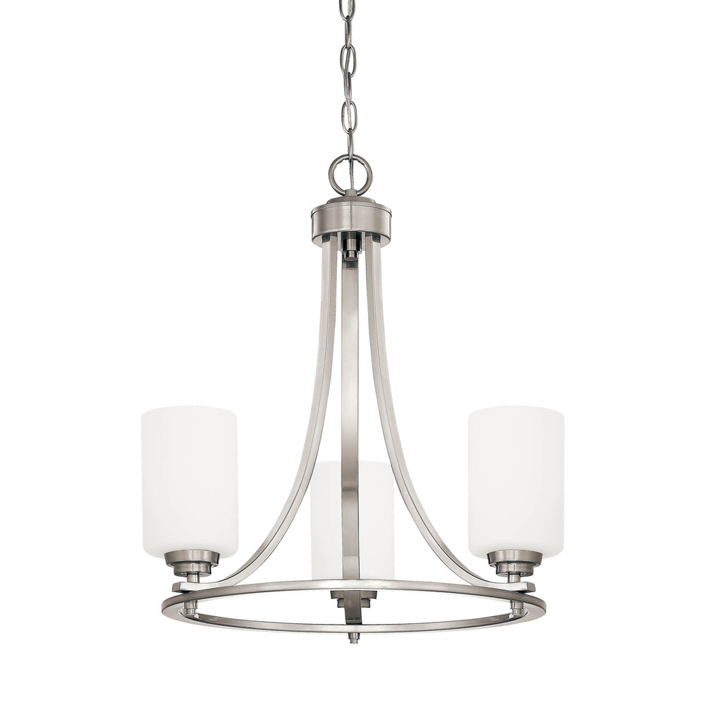 Bristo 3-Light Chandelier Ceiling Light Satin Nickel