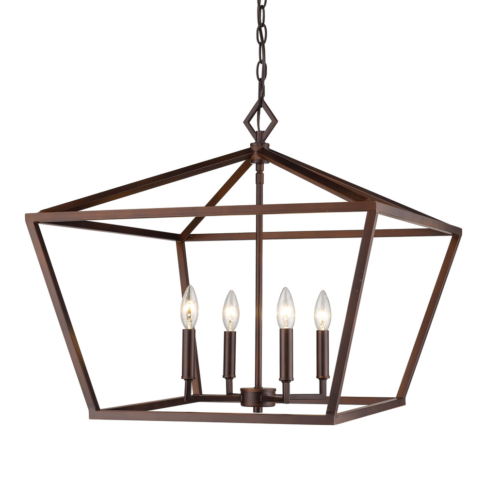 4-Light Pendant light Rubbed Bronze