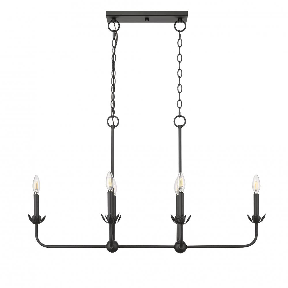 Freesia 6-Light Chandelier Ceiling Light Matte Black