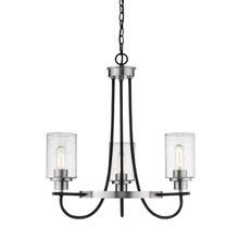 Millennium 3503-MB/BN - Clifton 3-Light Chandelier Ceiling Light Matte Black/Brushed Nickel