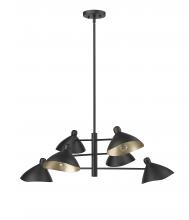 Millennium 12806-MB - Warhol 6-Light Chandelier Ceiling Light Matte Black