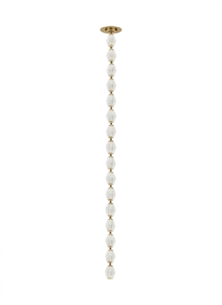 Modern Collier dimmable LED 48 Ceiling Pendant Light in a Natural Brass/Gold Colored finish