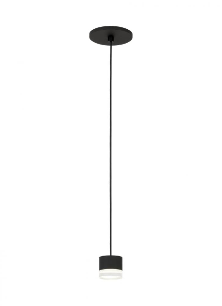 Modern Gable dimmable LED 1-light Ceiling Pendant in a Nightshade Black finish