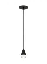 Visual Comfort & Co. Modern Collection 700TRSPCPA1RB-LED930 - Modern Cupola dimmable LED 1-light Ceiling Pendant Light in a Nightshade Black finish
