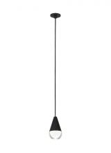Visual Comfort & Co. Modern Collection 700TRSPACPA1PB-LED930 - Modern Cupola dimmable LED Port Alone Ceiling Pendant Light in a Nightshade Black finish