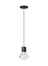 Visual Comfort & Co. Modern Collection 700TDKIRAP1OB-LED930 - Modern Kira dimmable LED Ceiling Pendant Light in a Black finish