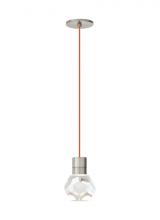 Visual Comfort & Co. Modern Collection 700TDKIRAP1OS-LED922 - Modern Kira dimmable LED Ceiling Pendant Light in a Satin Nickel/Silver Colored finish