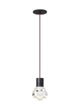 Visual Comfort & Co. Modern Collection 700TDKIRAP1RB-LED922 - Modern Kira dimmable LED Ceiling Pendant Light in a Black finish