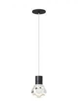 Visual Comfort & Co. Modern Collection 700TDKIRAP1WB-LED922 - Modern Kira dimmable LED Ceiling Pendant Light in a Black finish