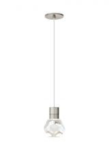 Visual Comfort & Co. Modern Collection 700TDKIRAP1WS-LED922 - Modern Kira dimmable LED Ceiling Pendant Light in a Satin Nickel/Silver Colored finish