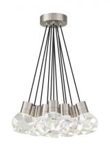 Visual Comfort & Co. Modern Collection 700TDKIRAP11BS-LEDWD - Modern Kira dimmable LED Ceiling Pendant Light in a Satin Nickel/Silver Colored finish