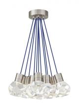 Visual Comfort & Co. Modern Collection 700TDKIRAP11US-LED930 - Modern Kira dimmable LED Ceiling Pendant Light in a Satin Nickel/Silver Colored finish