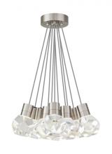 Visual Comfort & Co. Modern Collection 700TDKIRAP11YS-LED922 - Modern Kira dimmable LED Ceiling Pendant Light in a Satin Nickel/Silver Colored finish