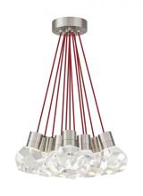 Visual Comfort & Co. Modern Collection 700TDKIRAP11RS-LED930 - Modern Kira dimmable LED Ceiling Pendant Light in a Satin Nickel/Silver Colored finish
