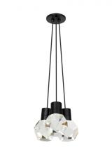 Visual Comfort & Co. Modern Collection 700TDKIRAP3BB-LEDWD - Modern Kira dimmable LED Ceiling Pendant Light in a Black finish