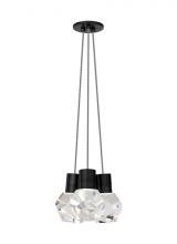 Visual Comfort & Co. Modern Collection 700TDKIRAP3IB-LEDWD - Modern Kira dimmable LED Ceiling Pendant Light in a Black finish