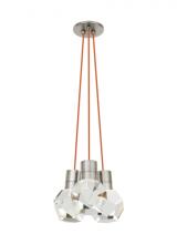 Visual Comfort & Co. Modern Collection 700TDKIRAP3OS-LED930 - Modern Kira dimmable LED Ceiling Pendant Light in a Satin Nickel/Silver Colored finish