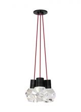 Visual Comfort & Co. Modern Collection 700TDKIRAP3RB-LED930 - Modern Kira dimmable LED Ceiling Pendant Light in a Black finish