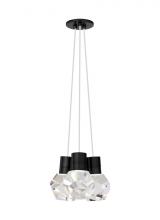 Visual Comfort & Co. Modern Collection 700TDKIRAP3WB-LEDWD - Modern Kira dimmable LED Ceiling Pendant Light in a Black finish
