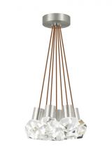 Visual Comfort & Co. Modern Collection 700TDKIRAP7PS-LED922 - Modern Kira dimmable LED Ceiling Pendant Light in a Satin Nickel/Silver Colored finish