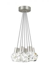 Visual Comfort & Co. Modern Collection 700TDKIRAP7YS-LED922 - Modern Kira dimmable LED Ceiling Pendant Light in a Satin Nickel/Silver Colored finish